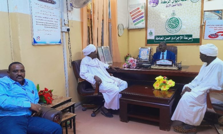 امين زكاة إقليم النيل الأزرق يلتقي تنظيمات زراعية